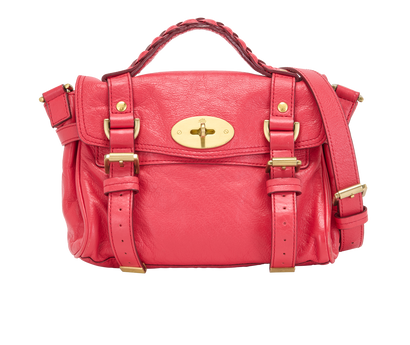 Mini Alexa Bag, &pound;395, Handbags, Red, Leather, Front view